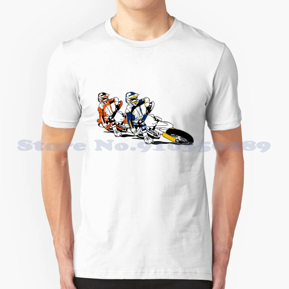 Supermoto Racing 100% Cotton T-Shirt Supermoto Motocross Moto Cross Supercross Enduro Motorcyclist Motorcycle Racing Race