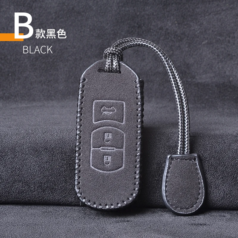 Leather car key cover case For Mazda 2 3 6 Axela Atenza CX-5 CX5 CX-3 CX-7 CX8 CX-9 2016 2017 2018 Smart 2/3 Buttons Auto Bag