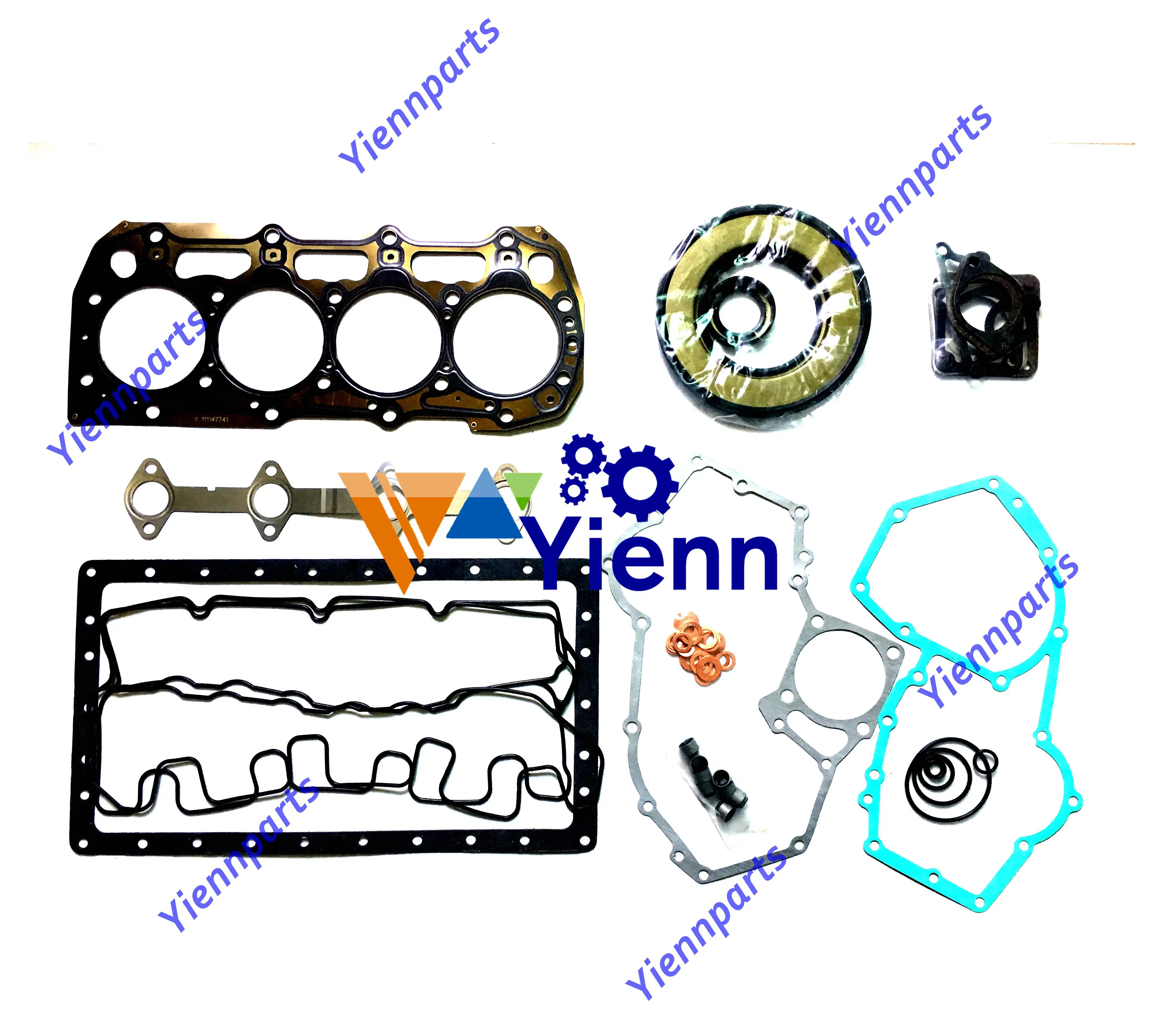 For Caterpillar cat C2.2 C2.2T Full Gasket Kit With Cylinder Head Gasket Excavator Tractor Loader Diesel Engine Spare Parts