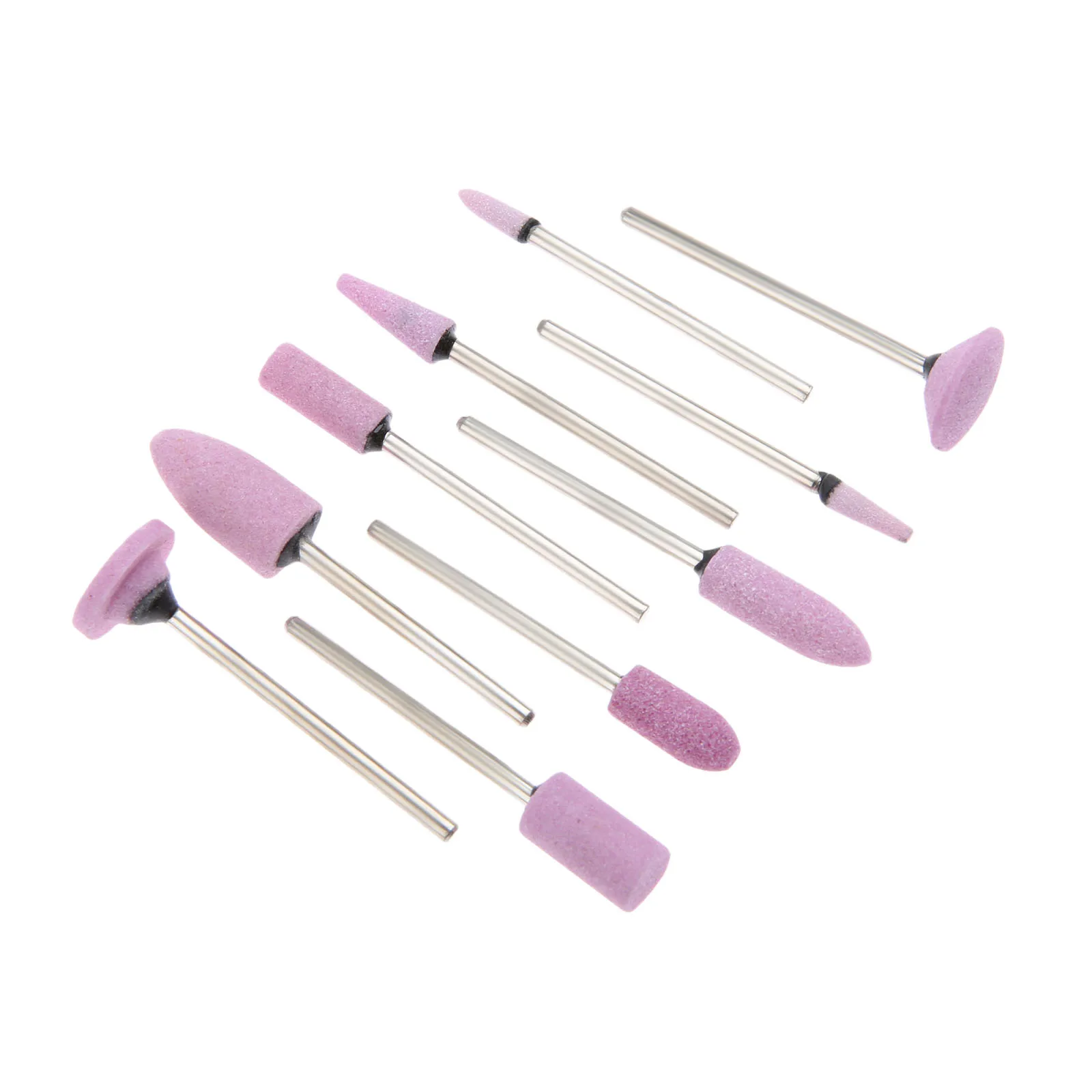 10Pcs Dremel Accessories 2.35mm Shank Red Buffing Polishing Grinding Head Wheel for Mould Finish Polish Grinder Rotary Tool