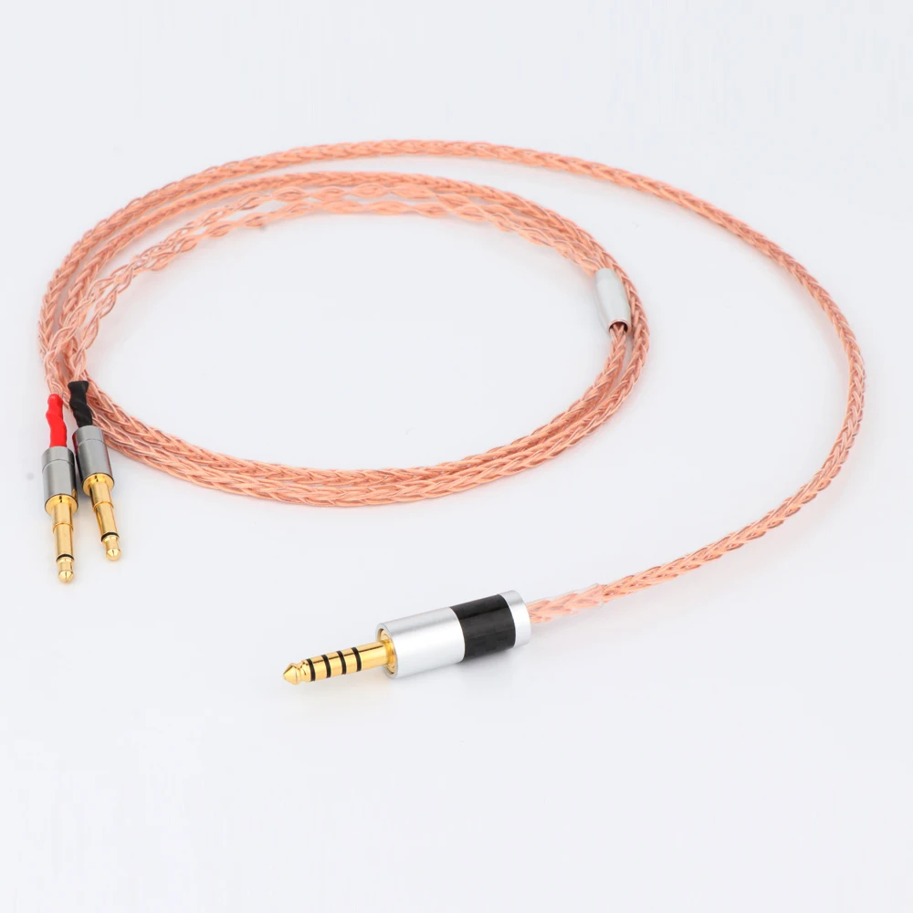 Cabo equilibrado da elevação do auscultador do cobre do OCC, OPPO PM-1 PM-2 HE1000 400S 560, 2,5 3,5 4,4 XLR