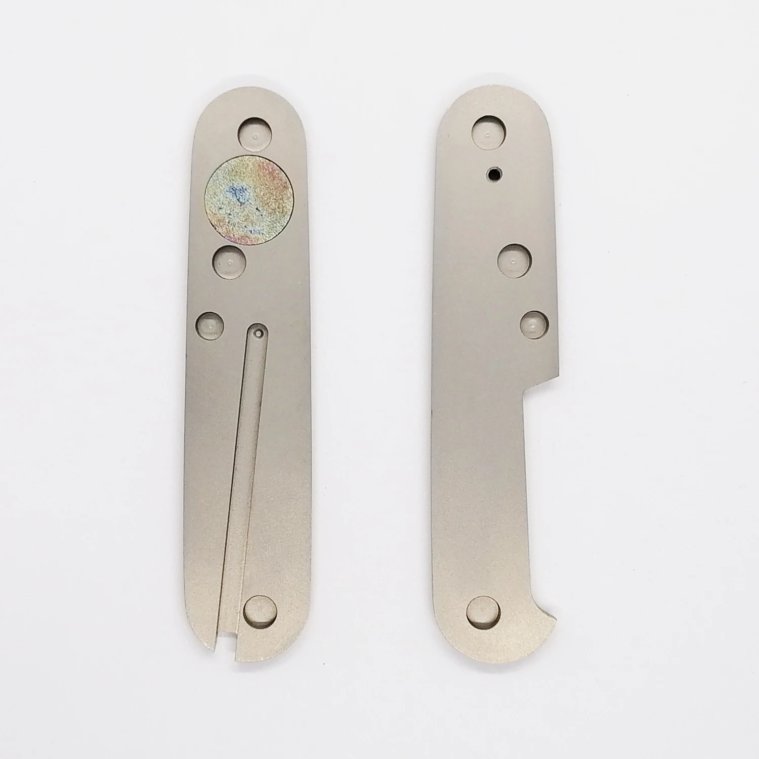 1 Pair Custom Made Titanium Alloy TC4 Saber Handle Scale Replacement for 84mm Victorinox Swiss Army Knife Mod