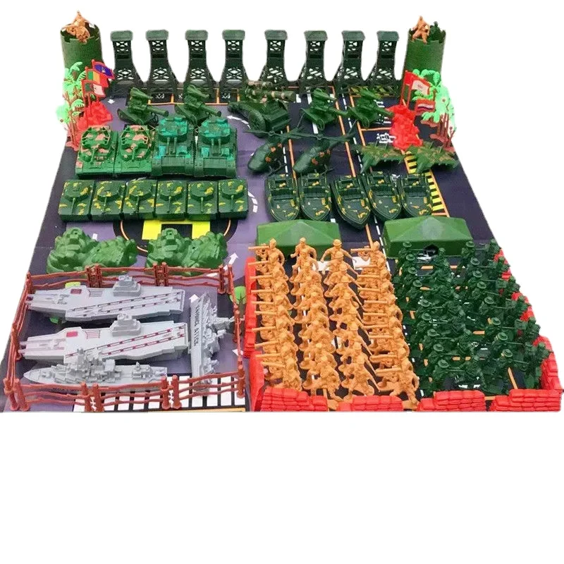 307 Piece Plastic Toy Soldier Playset Army Men Action Figure Scene Model