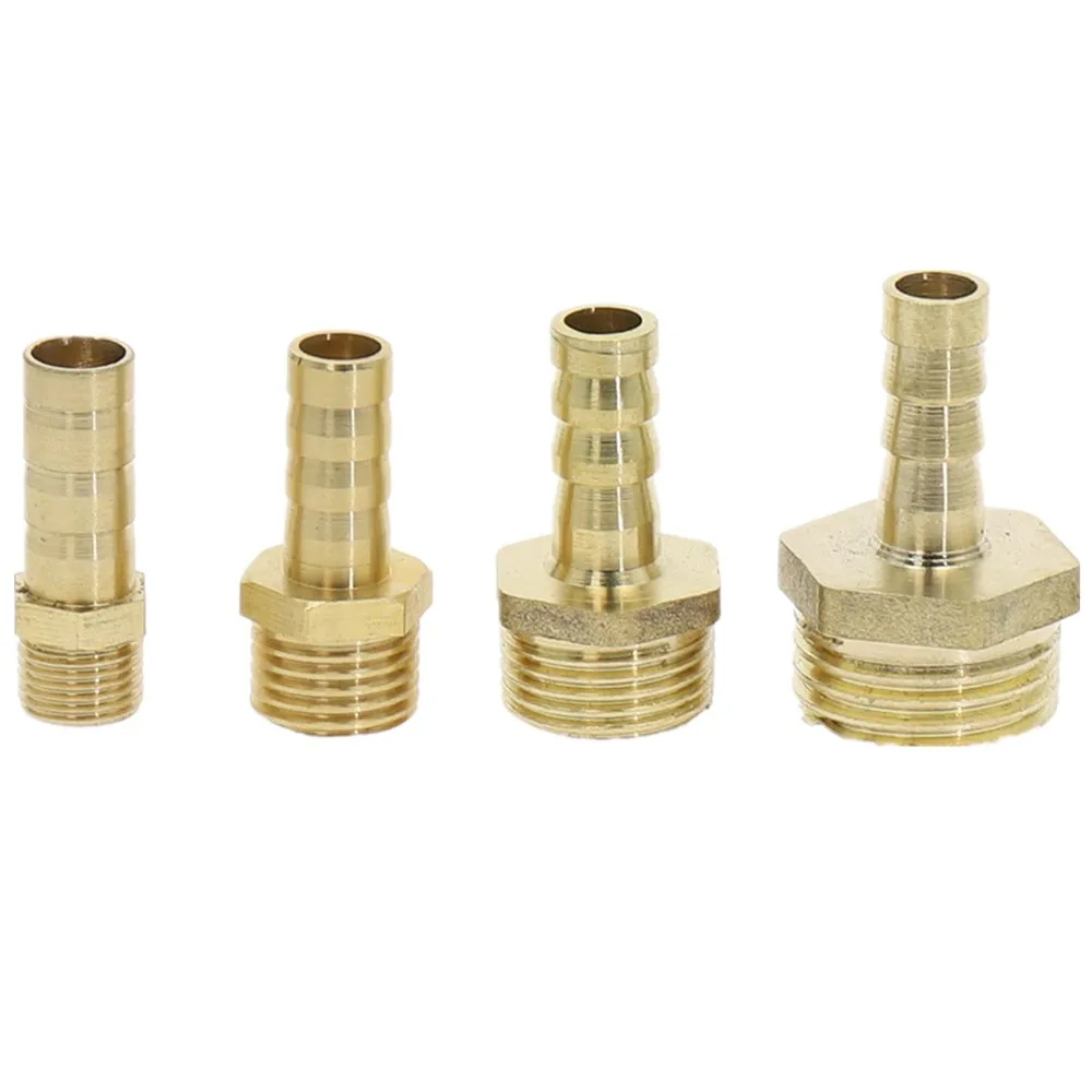 1pcs Hose Pagoda Connector 6 8 10 12 14mm Hose Barb Connector 1/8 1/4 3/8 1/2 BSP Male Female Thread Brass Water Pipe Fittings
