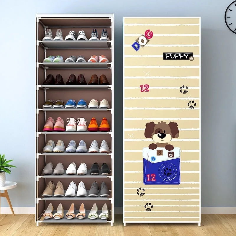 Assemble Shoe Rack Multiple Layers Saving Space Shoes Organizer Cabinet Dustproof Shoe Cabinets Home Furniture Nonwoven Shoerack