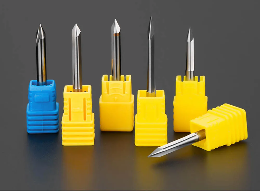 Vsharp 2 Flöten V Spitze Schaftfräser 6 mm Schaft Doppelklinge gerade Nut CNC Gravur Bit scharfes Schnitzwerkzeug für die Holzbearbeitung – Detail 3