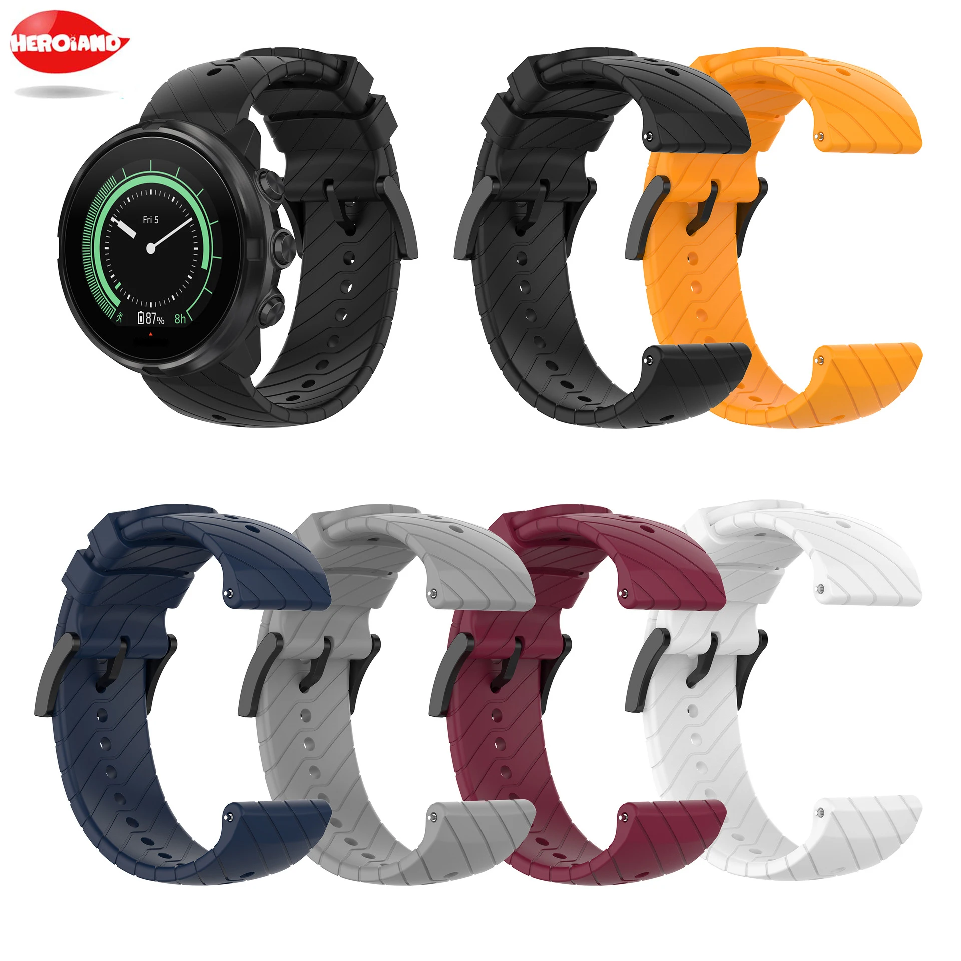 New Wrist Strap for Suunto 7 9 Baro Watch Accessories Silicone Band for Suunto D5 9 Spartan Sport Wristband Replacement Bracelet