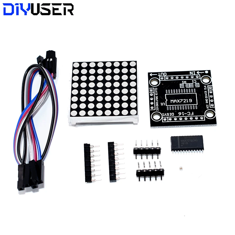 MAX7219 moduł macierzy punktowej moduł mikrokontrolera DIY KIT