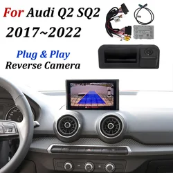 Z przodu z tyłu zestaw do nagrywania wideo dla Audi Q2 SQ2 2017-2022 OEM ekran wyświetlacza aktualizacji Adapter interfejsu cofania kamera cofania dekoder