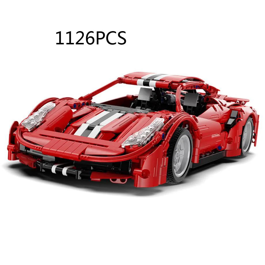 Technical Radio 2.4ghz Remote Control Building Block 1:12 Scale Horse Logo Italia Ferra 488 Super Sport Car Rc Toy Collection