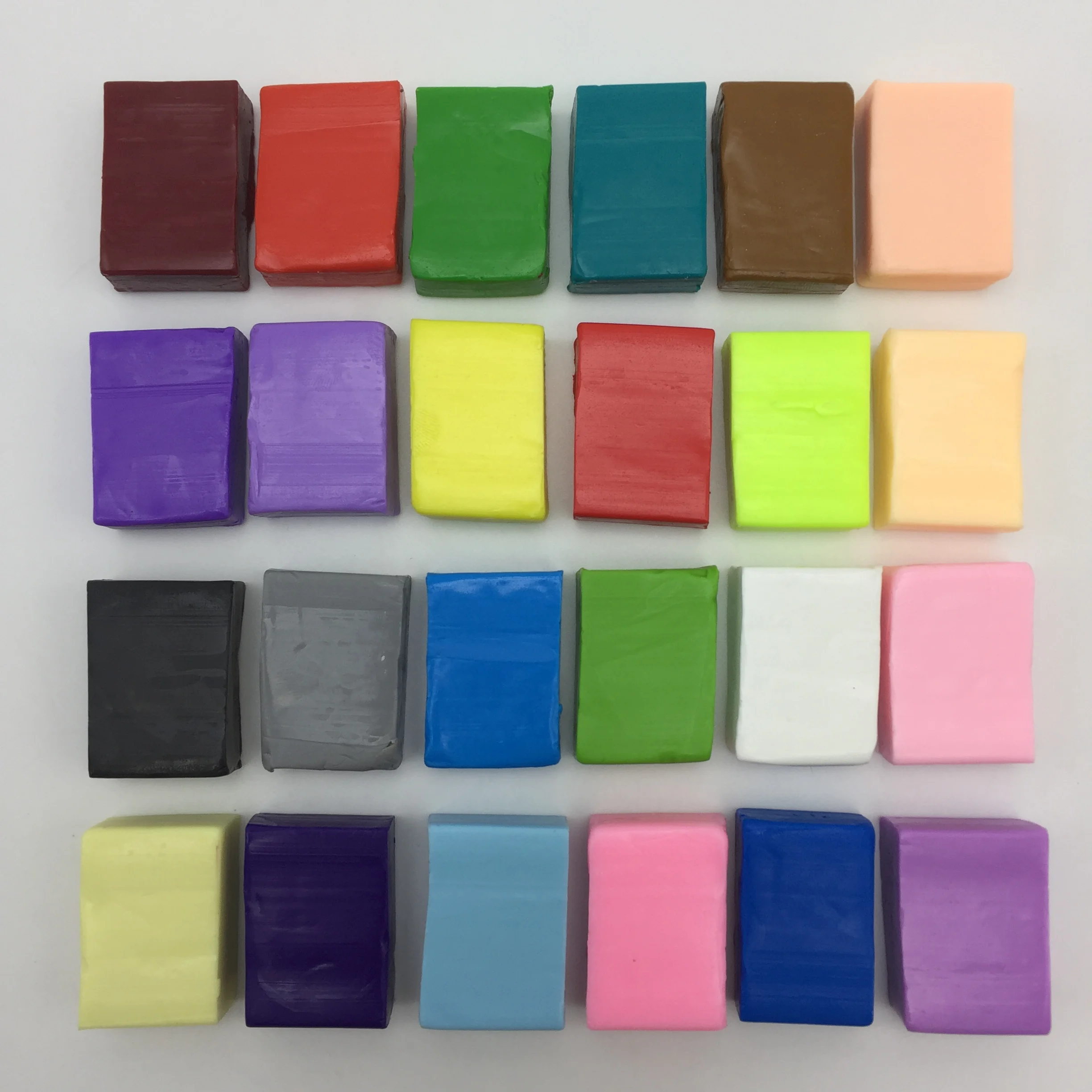 Worldwide Sells Popular Flexible Durable Strength Oven Bake Polymer Clay Polyclay Kids Clay Gifts 24 Color 10g Block