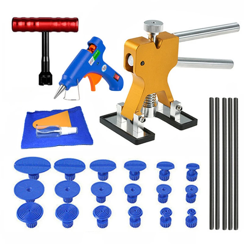 

Car Body Paintless Dent Repair Tools Dent Repair Kit Car Dent Lifter Puller With Glue Tabs Hail Dent Removal Kits Aluminum Body