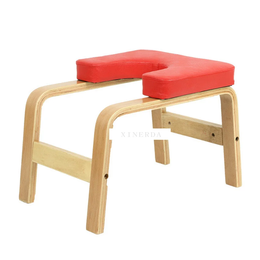 

Simple Wooden Yoga Inverted Handstand Bench Yoga Assistance Auxiliary Training Handstand Chair Home Household Mini Fitness Bench