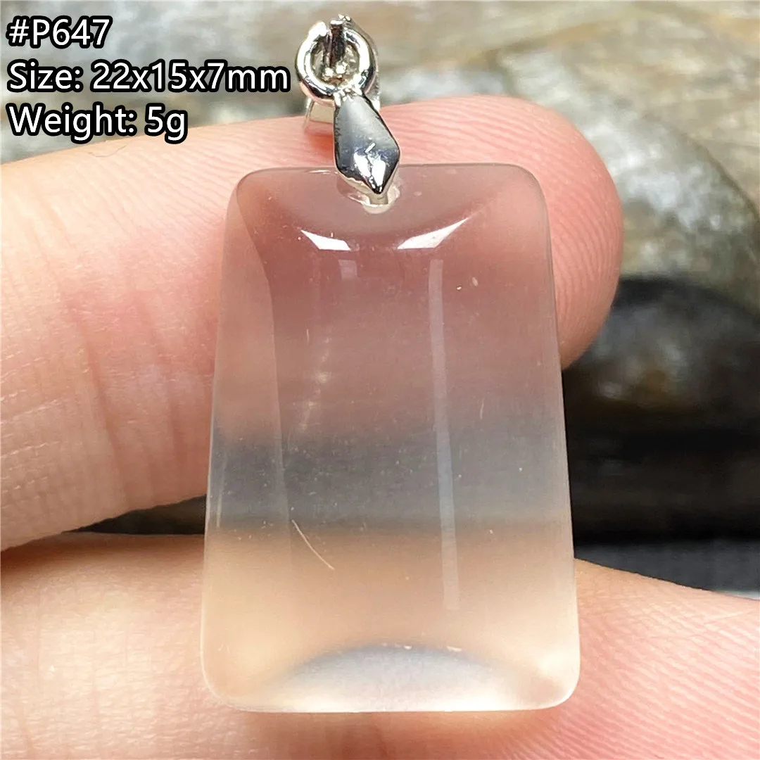 Natural Moonstone Pendant Necklace Jewelry For Women Men Healing Love Gift Clear Beads White Light Stone Crystal Silver AAAAA