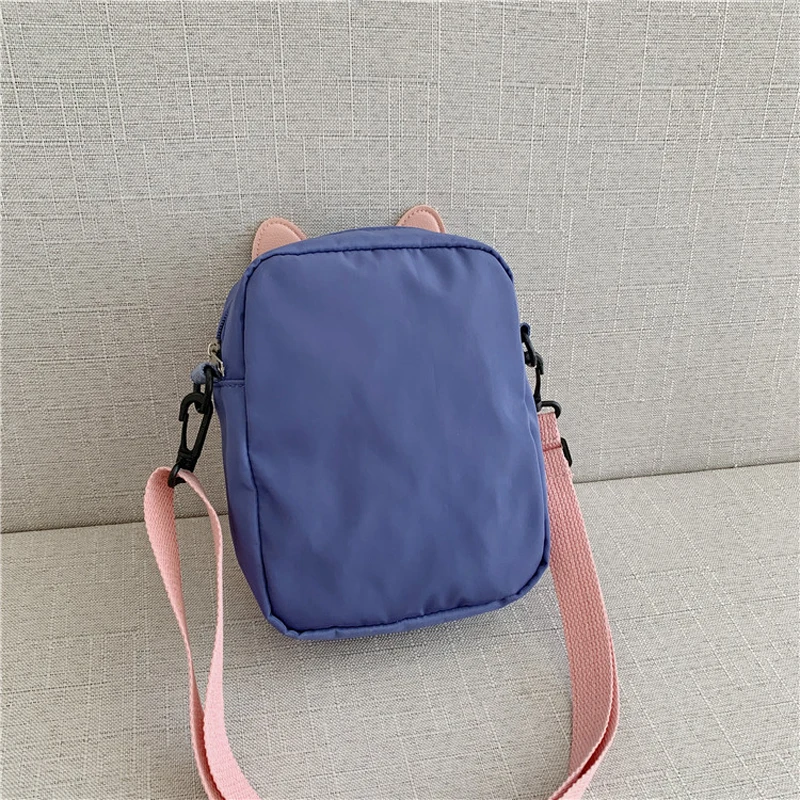 New Cute Cartoon Rabbit Messenger Bag for Women Fashion Girl Crossbody Shoulder Bag Nylon Cloth Waterproofc Mobile Phone Bag