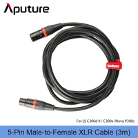 Aputure 5 Pin Male-to-Famale XLR Head Cable 3m for LS 300x C300d II Nova P300c P600c