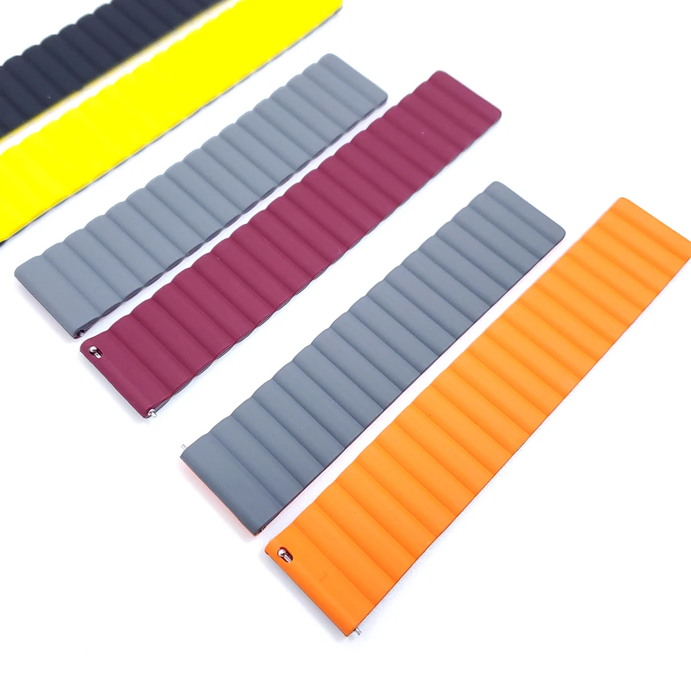 Pulseira magnética de silicone para ticwatch pro 3 2021 pulseira de relógio inteligente pulseiras de pulso para ticwatch gtx/e3 correa acessórios
