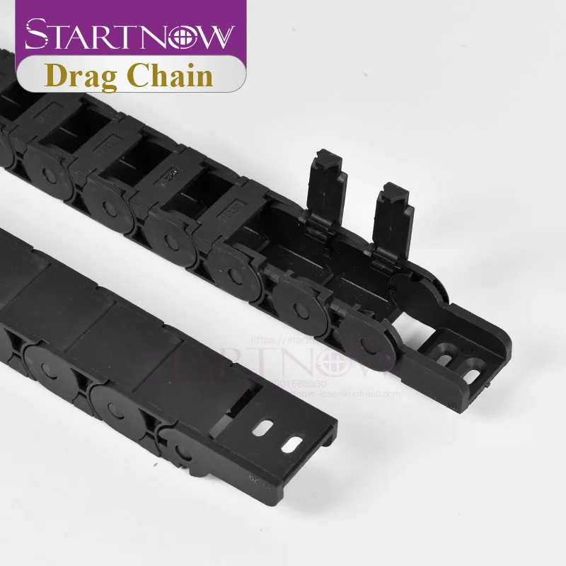 Startnow Semi-Enclosed Plastic Cable Drag Chain Wire Carrier With End Connectors Towline CNC Router Milling Machine Tool Parts
