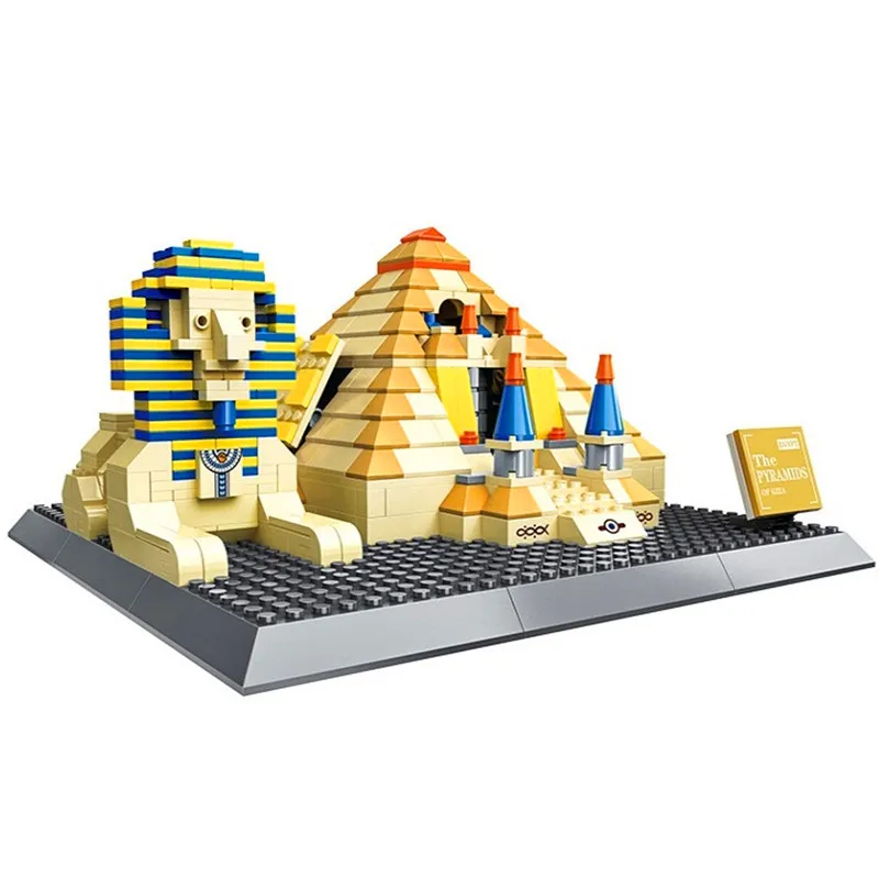 

Architecture Egypt Pharaoh Pyramid Building Blocks Sets Bricks Classic City Skyline Model Kids Toys Gifts Collection