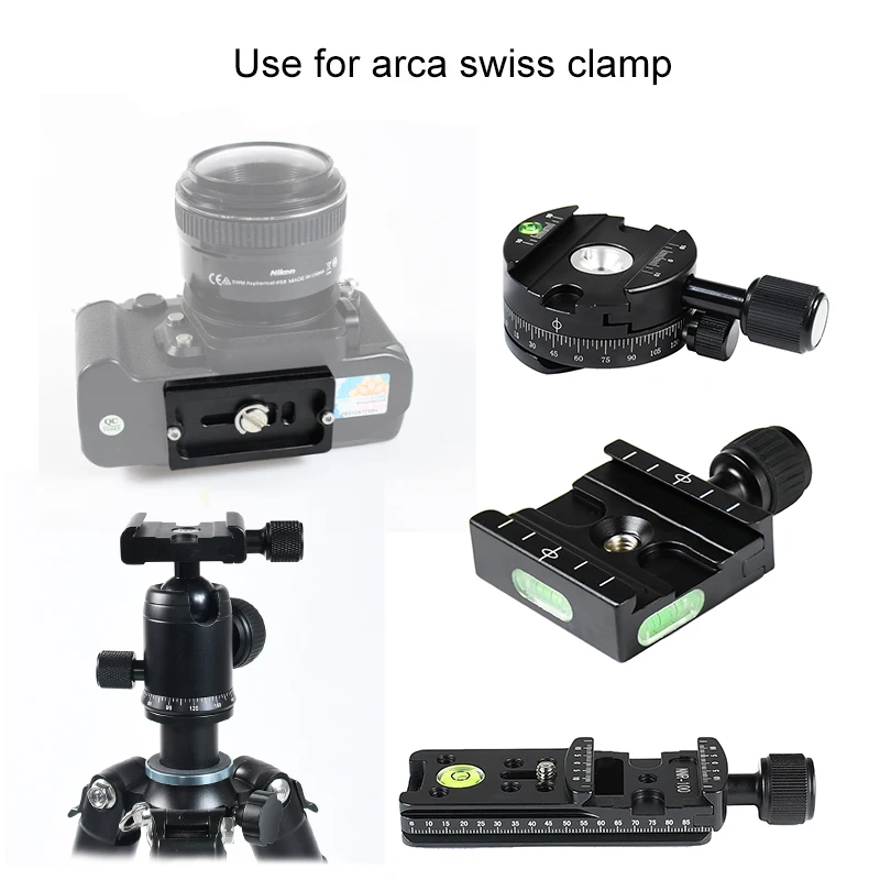 유니버셜 퀵 릴리스 Dslr 카메라 볼 헤드 마운트 플레이트 Arca 스위스 클램프 삼각대 용 알루미늄 사진 액세서리