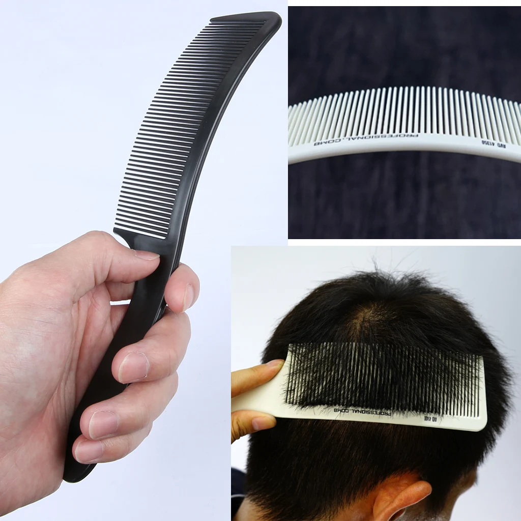 

Professional Curved Shaver Hair Clipper Cutting Comb Barber Flat Top Comb Anti-static Salon Cutting Comb Hairdressing Brush