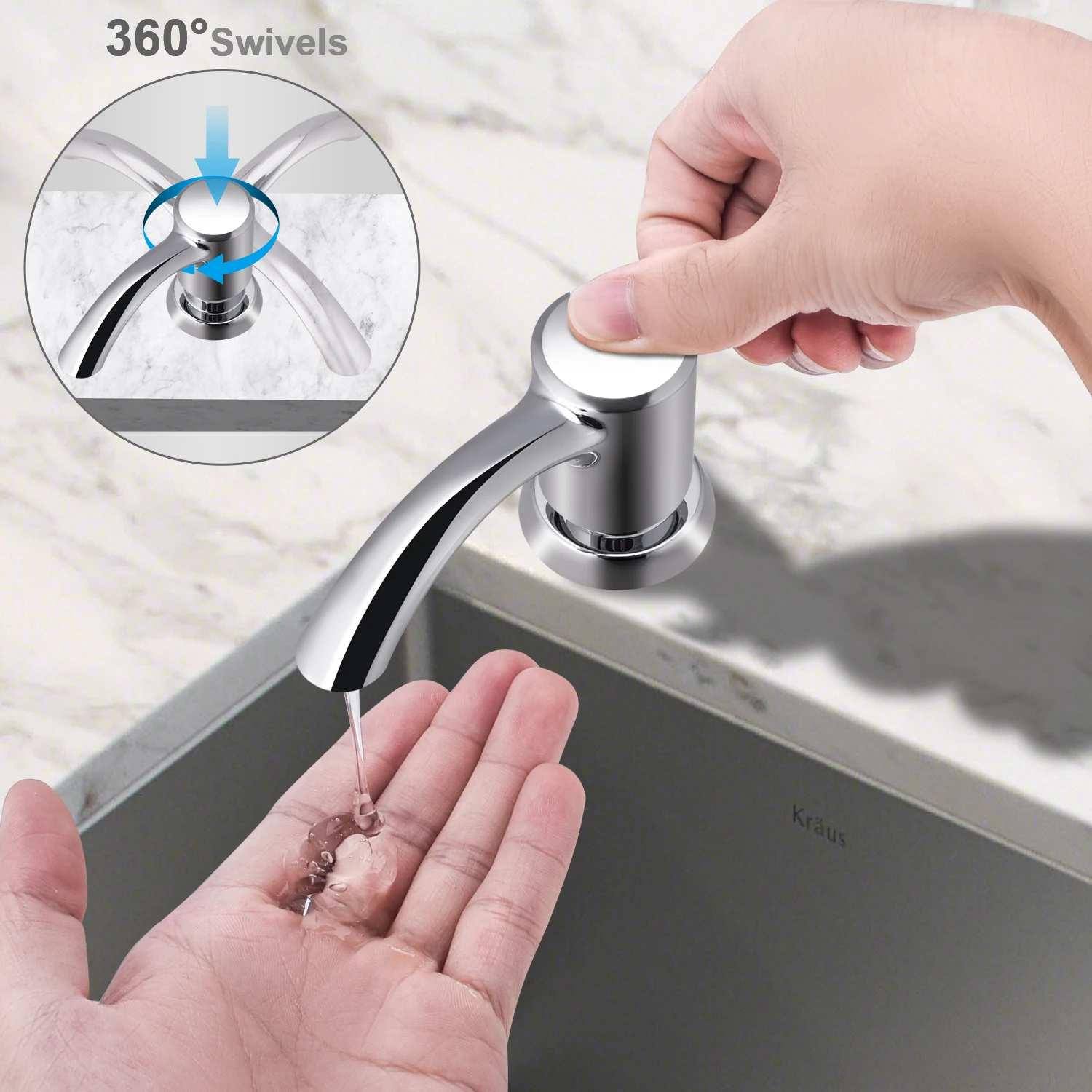 Samodra Liquid Soap dispenser with 100cm Tube Build In 5colors For Kitchen Detergent Dispenser Soap kitchen accessories