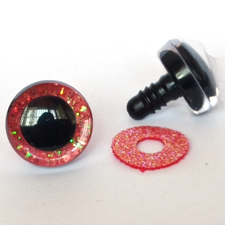 corn flower 20 Stück neue Farbe 3D-Sicherheitsspielzeugaugen + Glitzervliesstoffe + Unterlegscheibe – Größen- und Farboption 9