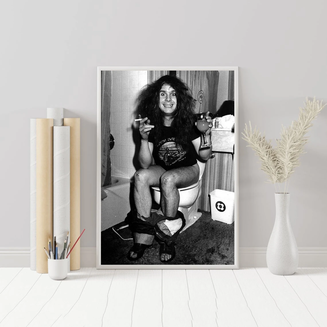 Ozzy Osbourne Retro Poster Music Singer Star Canvas Poster Wall Painting Home Decoration ( No Frame )