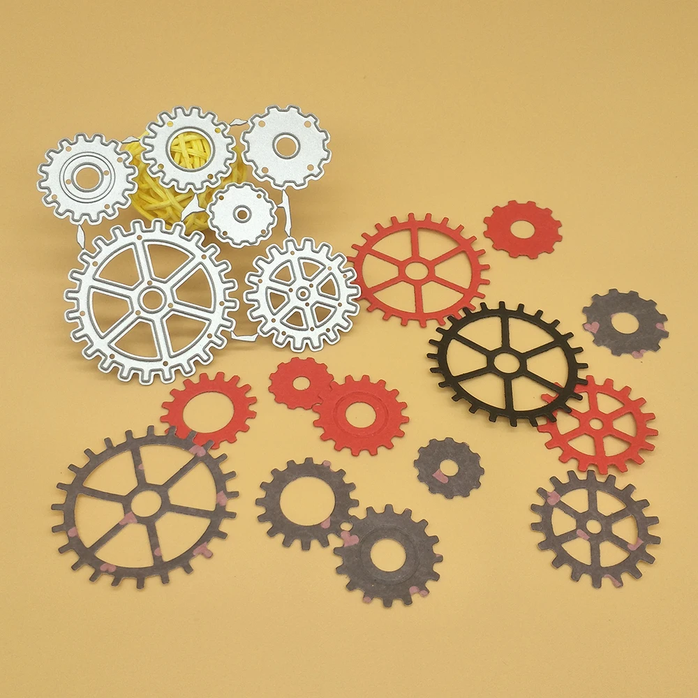 6 metal cutting die for round gears, scrapbooks, photo albums, greeting cards, DIY decoration