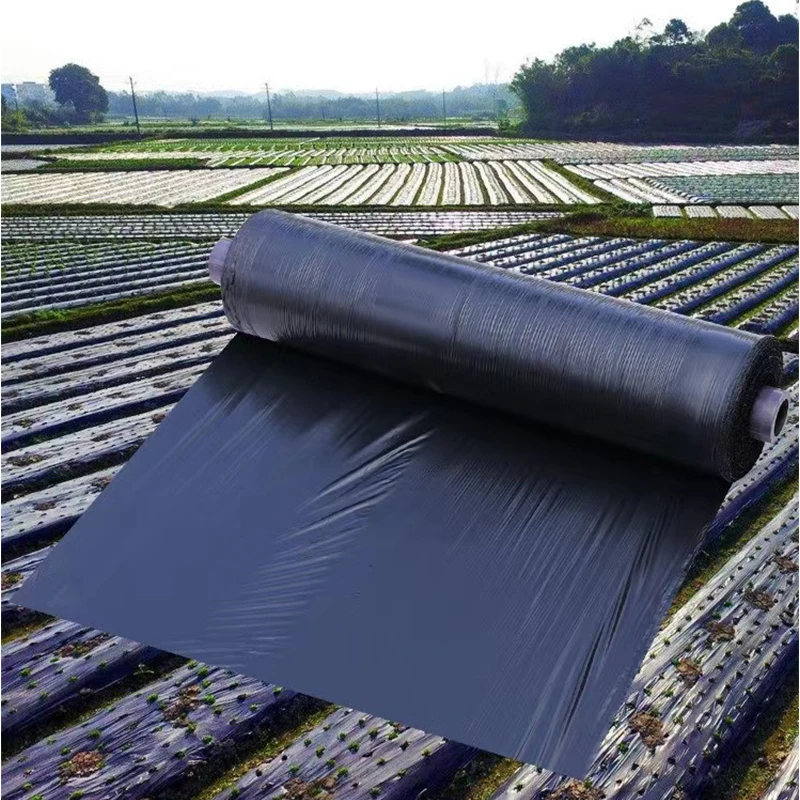 HEMAN Agriculture Weeding Black Mulch 0.8m Width Thicken 0.01mm Vegetable Greenhouse Strawberry Plastic Film Plants Grow