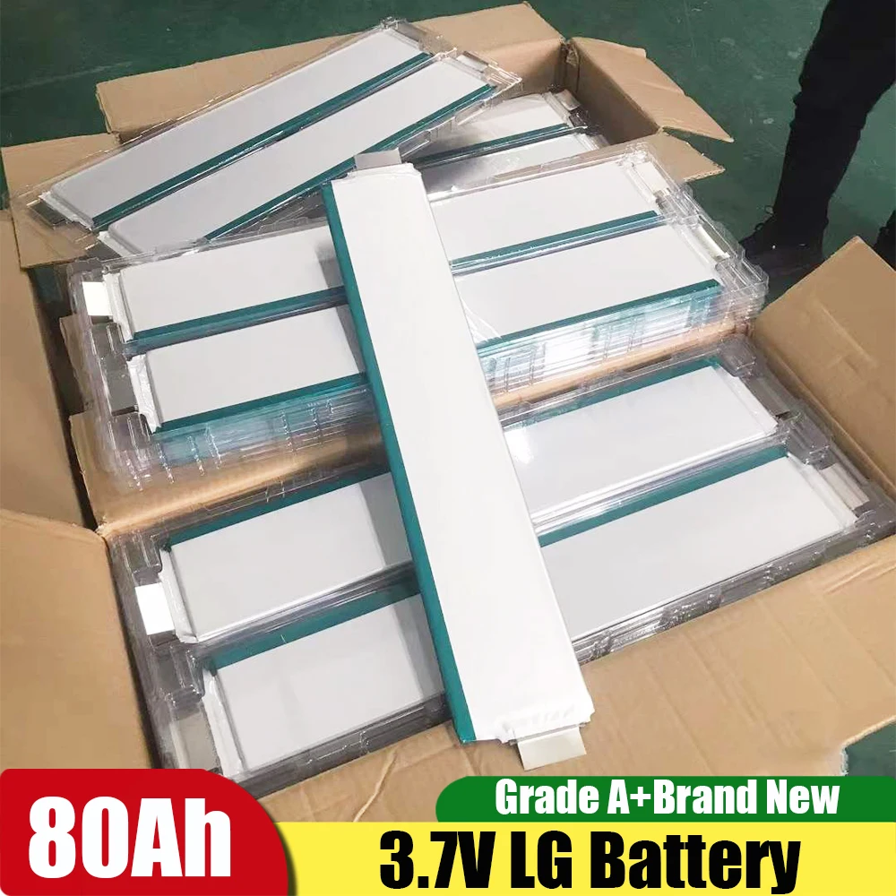 13pcs NEW 3.7V 80ah 5C Electric Car Solar Energy Storage Battery Lithium Polymer Battery Diy 78Ah 12Vv 24V 48V 60V