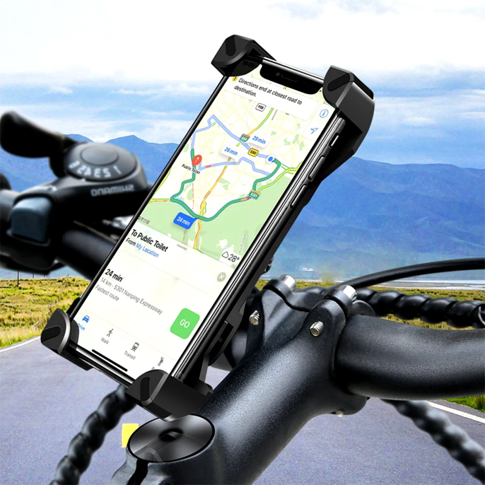 

Bicycle Phone Holder Motorcycle Mobile Cellphone Holder Bike Handlebar Clip Stand Mount Bracket Fit For iPhone Samsung Xiaomi