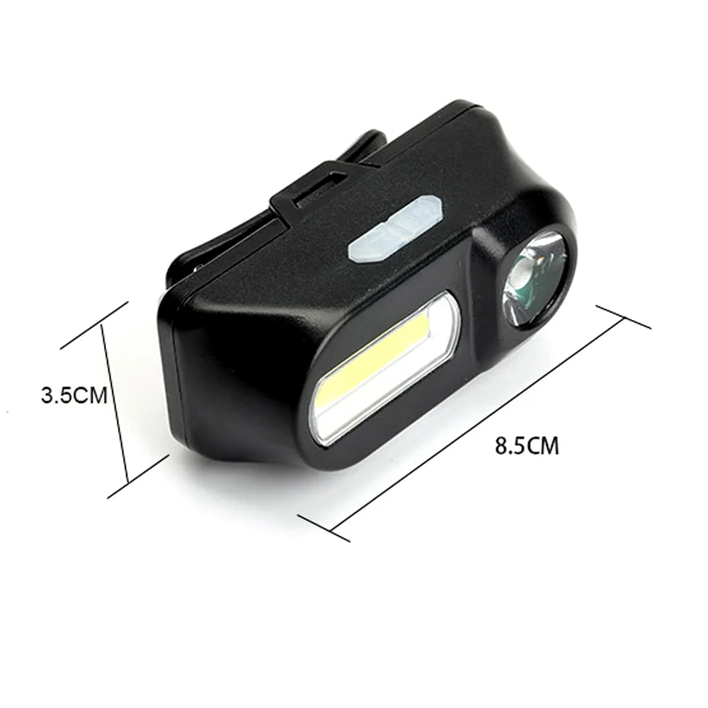 Mini linterna de cabeza LED portátil XPE + COB, recargable por USB, para acampada, Faro de pesca impermeable para exteriores