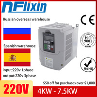 For Russian! 0.75KW- 5.5KW For water pump Frequency Inverter 1phase 200v input 3 phase 200v output VFD 220V NFlixin