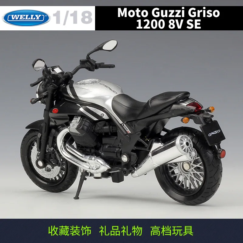 Welly 1:18 Moto Guzzi Griso 1200 8V SE Die Cast Vehicles Collectible Hobbies Motorcycle Model Toys