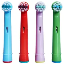 4 Stuks Kids Vervangende Opzetborstels Voor Oral B Kinderen Opzetborstels Fit Advance Power/Pro Gezondheid/Triumph/3D Excel Tandenborstel