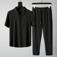 Ensemble chemise et pantalon pour homme, mode été 2026, chemise classique, chemises décontractées pour homme, ensemble de vêtements taille M-4XL 5