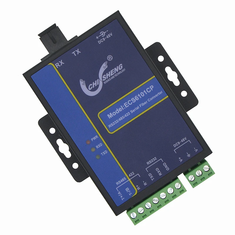 ECS6101CP الصناعية الصف 232 485 422 بدوره الألياف البصرية جهاز الإرسال والاستقبال والاستقبال البصرية القط وضع واحد الألياف واحدة