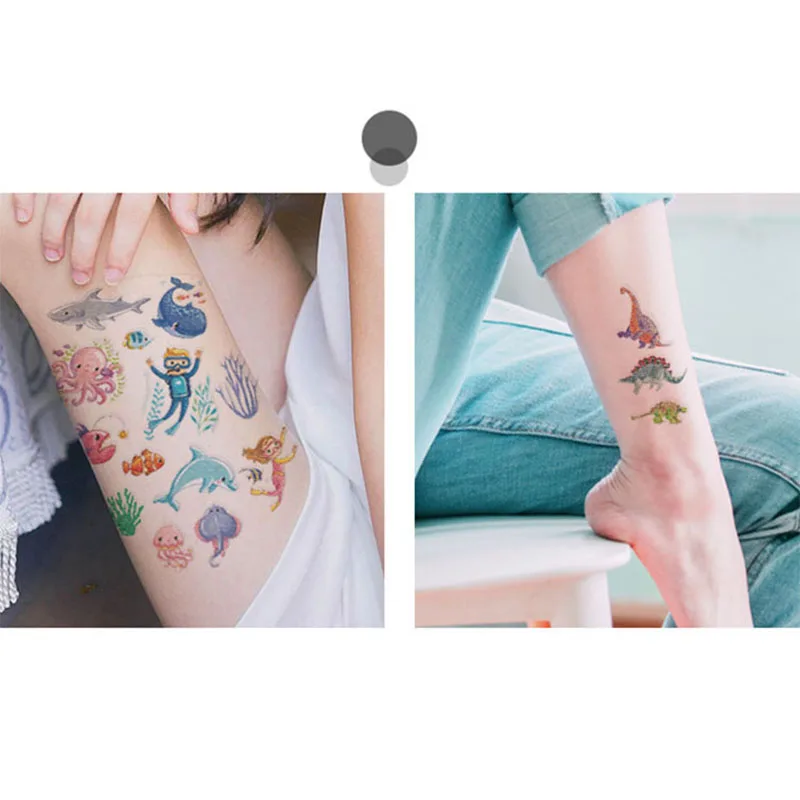 Child Temporary Tattoo Stickers Waterproof Body Face Transfer Tattoo Fake Nails Kids Anime Decorative Party for Boy Girl Gifts