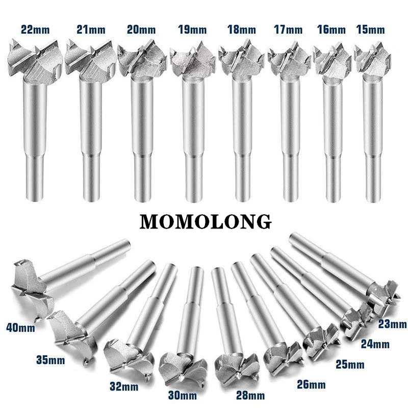 Imagem -03 - Carpintaria Auto Centering Buraco Saw Carboneto de Tungstênio Wood Cutter Tools Grupo Forstner Aço Carbono Boring Drill Bits 15 Mm100 mm