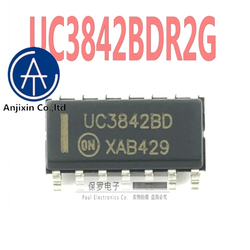 10 шт. 100% оригинальный и новый контроллер переключения UC3842BDR2G UC3842BDG UC3842BD лапками углублением SOP-14 лет в наличии