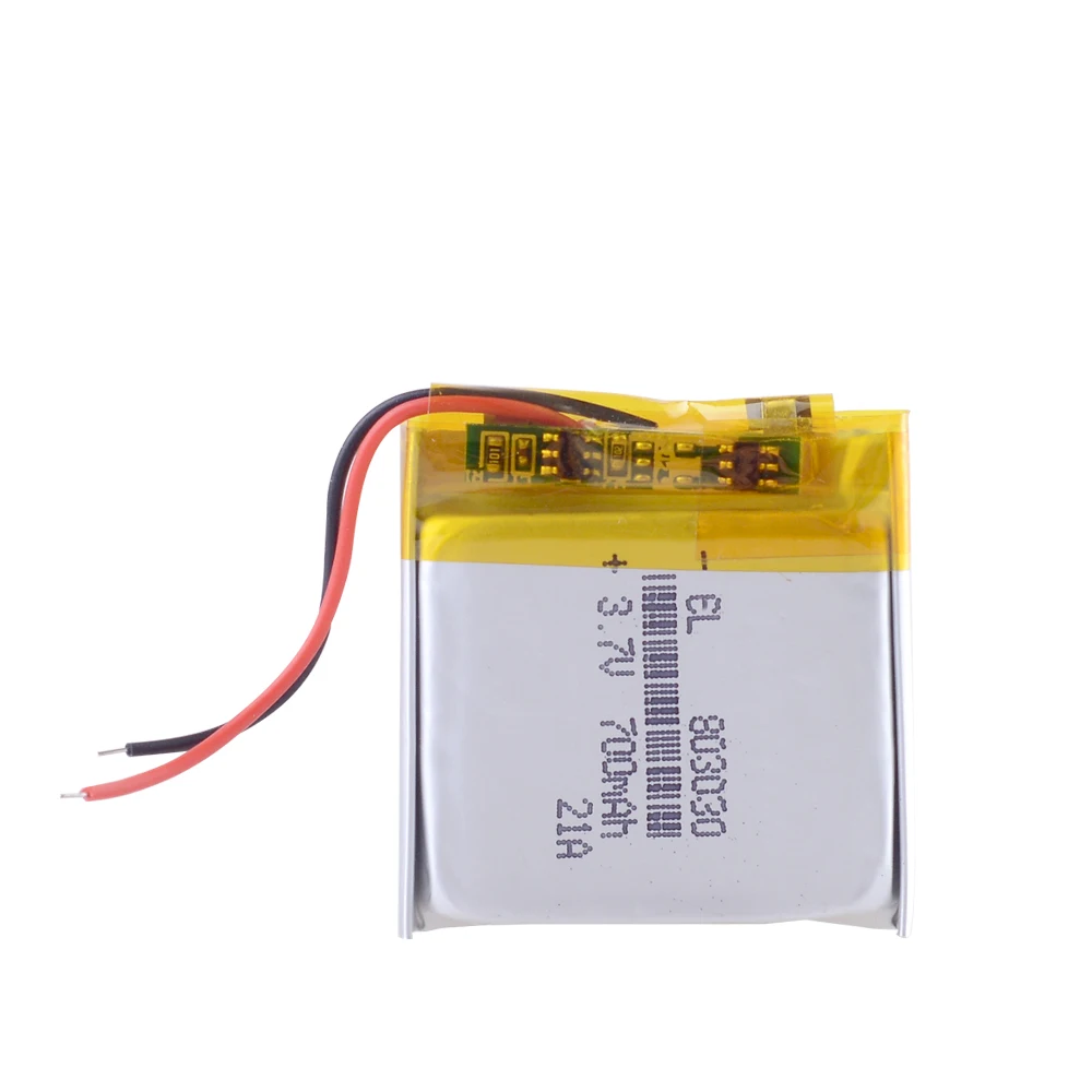 

803030 700mAh 3.7v Li-polymer Lithium Li-ion Battery Replacement Cell For Toy GPS MP3 MP4 PDA Smart Watch