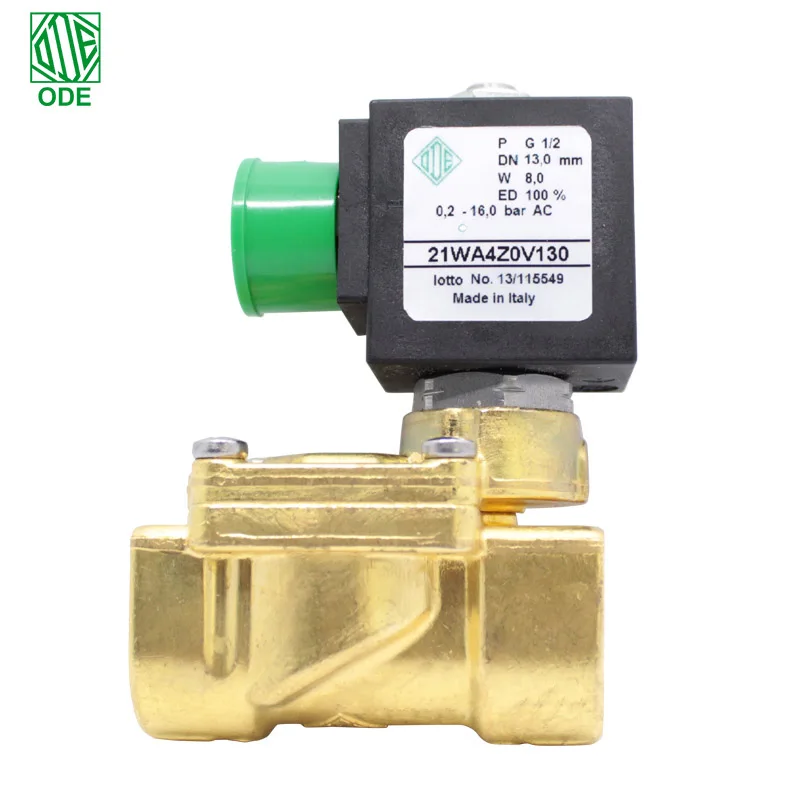 

Wholesale Italy ODE Solenoid valve two position two normally open pilot control 21WA3Z0V130 21WA4Z0V130 brass G3/8 G1/2 AC24V