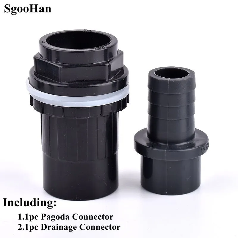 1~5Pcs UPVC Pipe Fish Tank Joint Set O.D 32/40/50-16/20/25/30/40/50mm Pagoda Drainage Connector Garden Irrigation  Hose Adapter