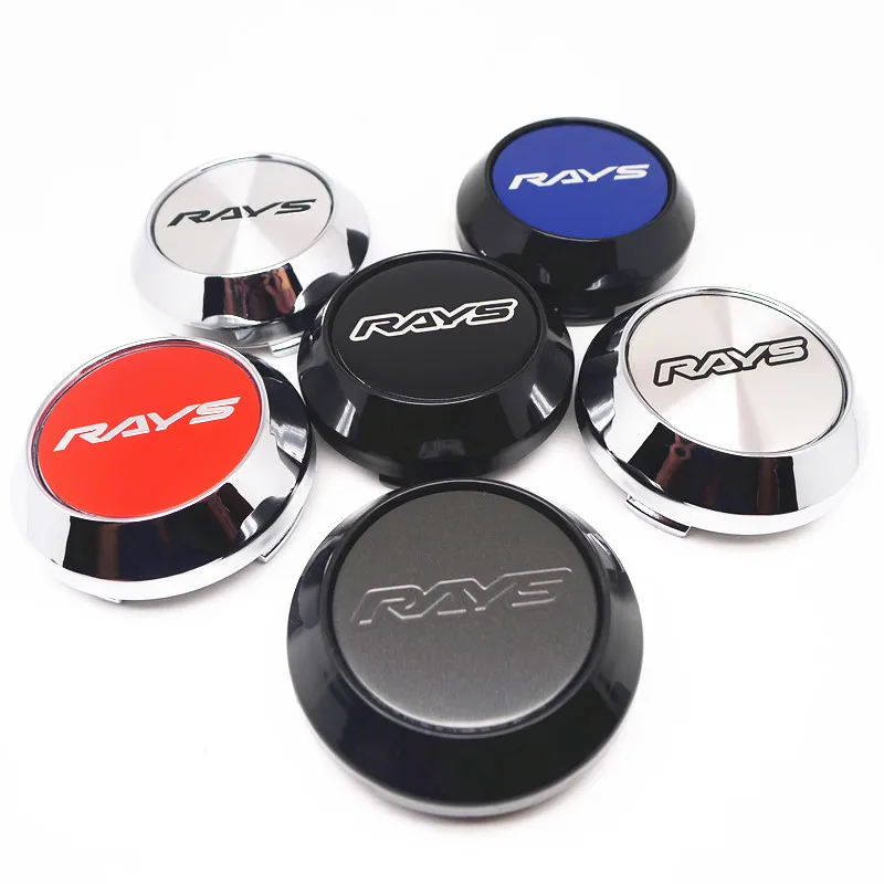 

4pcs 64mm 57mm For RAYS Wheel Center Hub Cap Car Styling Cover 45mm Emblem Badge Stickers Accessories