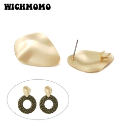 New 26*18mm 6pieces/bag High Quality Zinc Alloy Matte Gold Earring Base Connectors Linkers for DIY Earring Jewelry Accessories