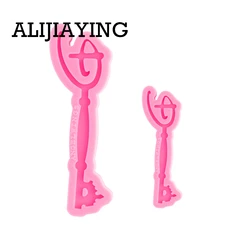 DY0788 Glossy Anime key shape KeyChains Molds , Mold Resin Craft , Silicone Mold for Epoxy Resin Jewellery Making