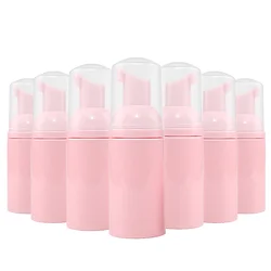 28Pcs 30ml Foaming Bottle Pink Empty Foam Pump Bottle Cosmetic Cleaner Soap Dispenser Refillable Bottle Travel Container