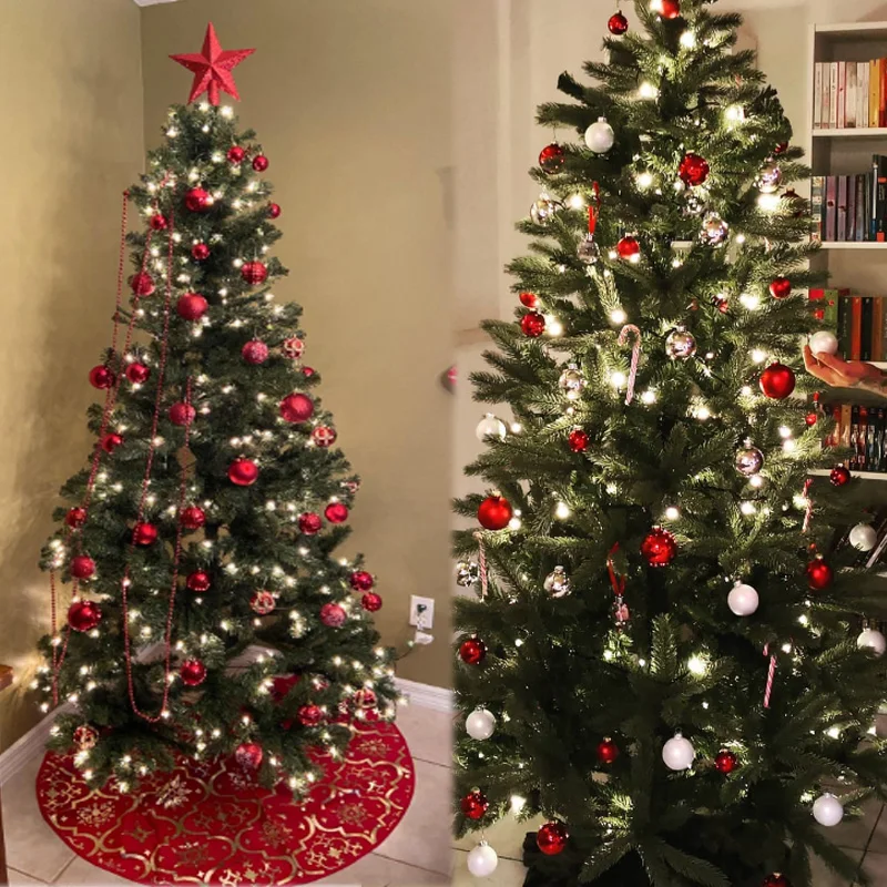 Assorted Color Christmas Balls Christmas Tree Ornaments Ball Bauble Xmas Party Hanging Pendants Home Decor 2025 New Year Bolas