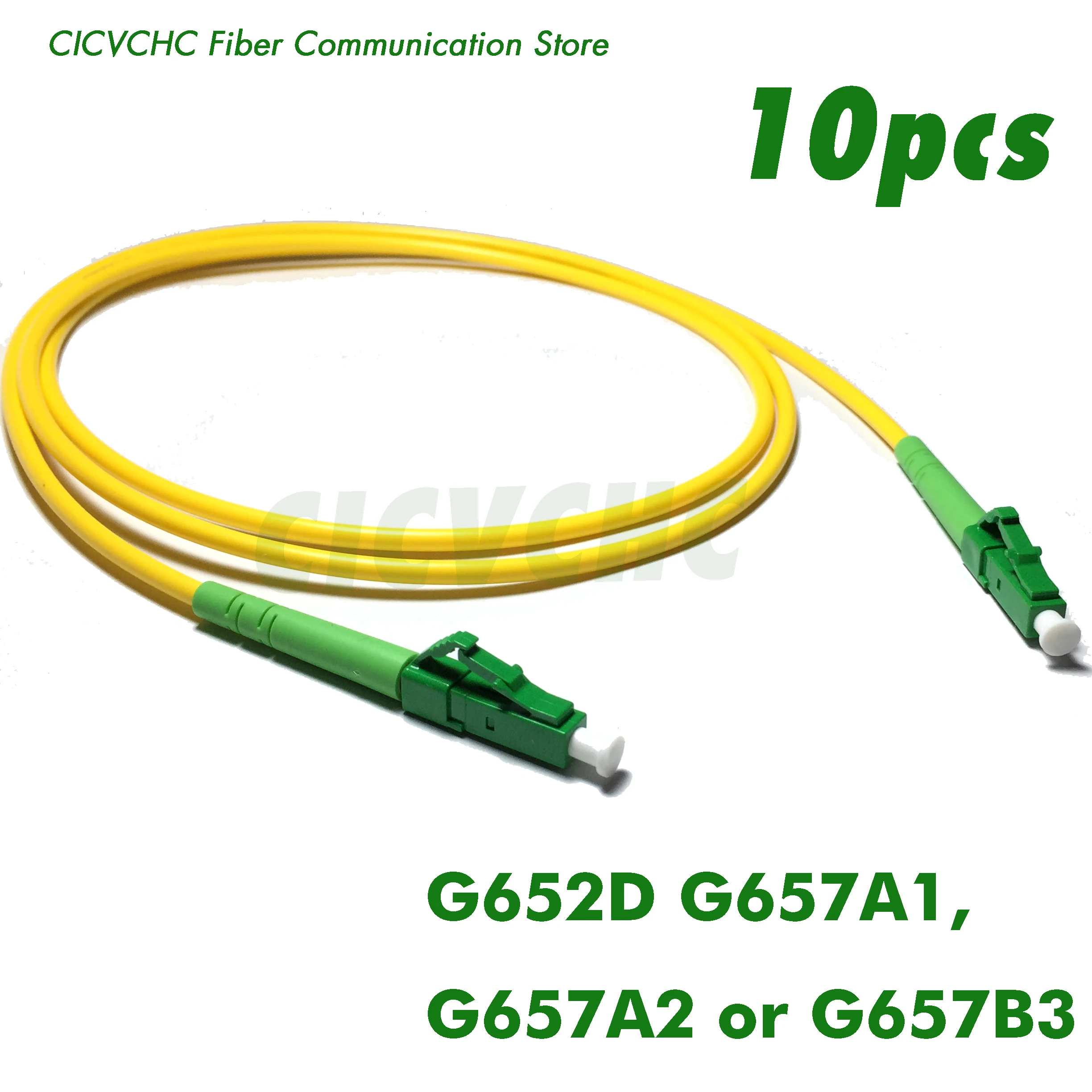 

10pcs LC/APC-LC/APC Fiber Patchcord-G657B3, G657A2, G657A1 or G652D-3.0mm Cable Jumper